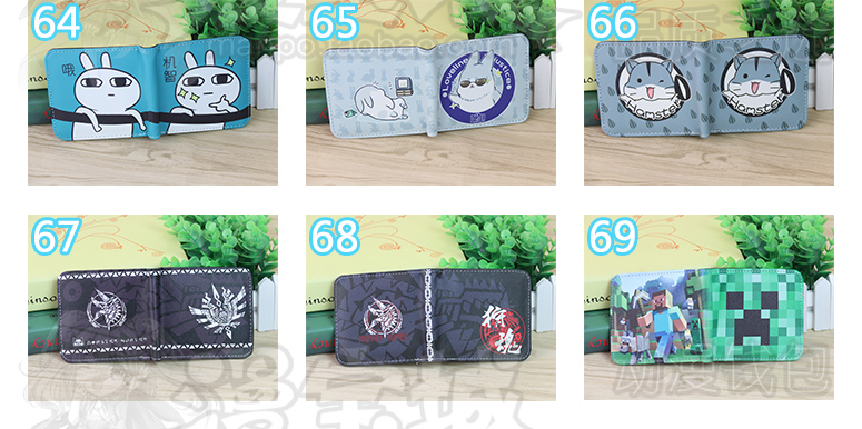 Black Deacon Destiny Game Sword Frenzy Love and Producer Cartoon Anime Surrounding Student Wallet Men and Women Short sticker cute đồ ăn