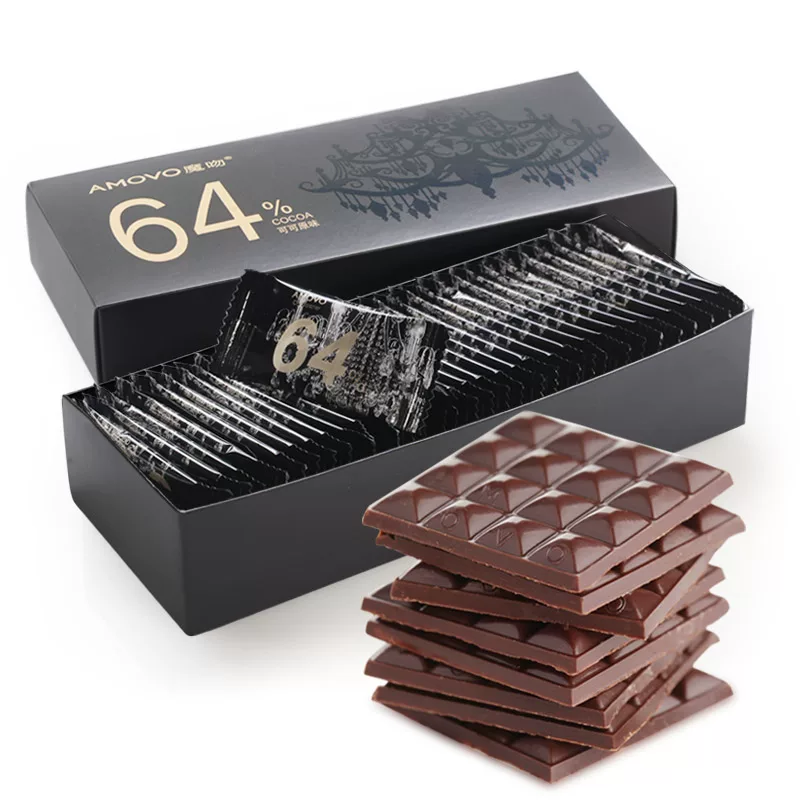 AMOVO Demon Kiss 64%Cocoa Cocoa Pure Cocoa Black Chocolate Handmade Casual Snacks