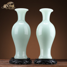 Home decoration, nine years old store, eight colors of decoration, jade and stone vase ornaments, one pair of Chinese style living room, high-end wine cabinet next to TV cabinet, entryway housewarming gift