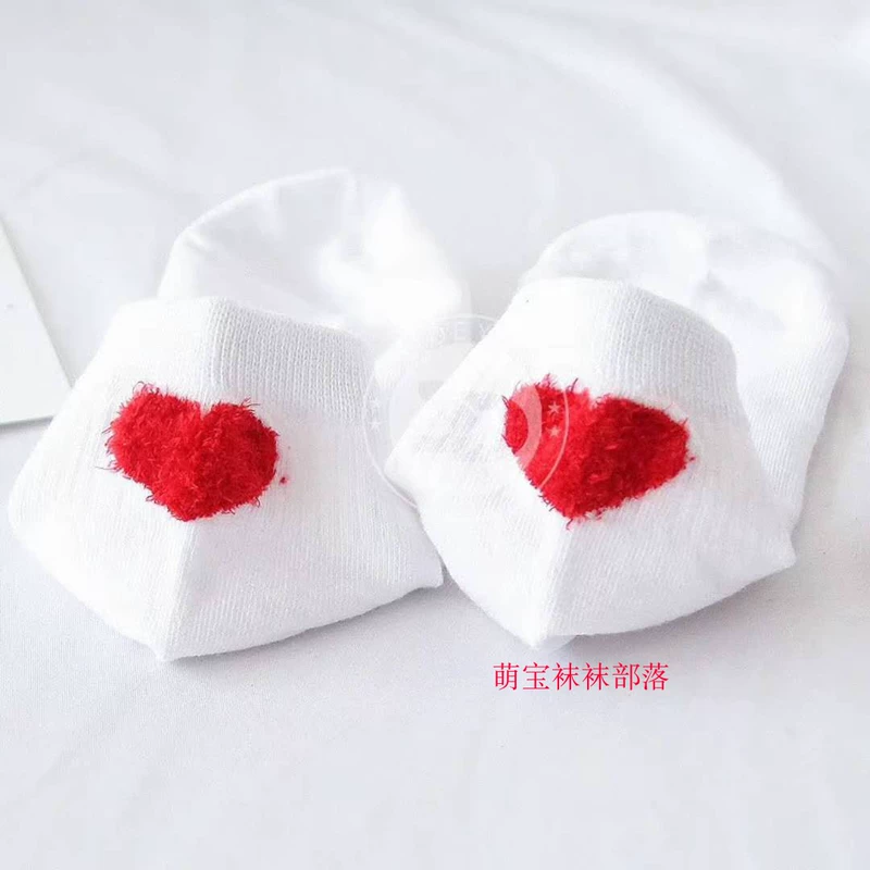 Saide Yuan Ladies Low Cut Cute Cotton Socks Ba chiều Heart-like Heel Socks Hỗ trợ Liaoyuan Socks 10 đôi Miễn phí vận chuyển - Vớ bông