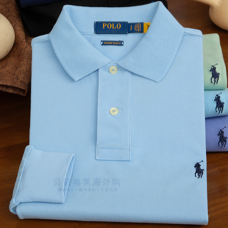 North American High-End Lapel Polo Shirt for Men, Casual 202 New Style Long-Sleeved Pure Cotton T-Shirt, Spring Embroidered Top North American High-End Lapel Polo Shirt for Men, Casual 202 New Style Long-Sleeved Pure Cotton T-Shirt, Spring Embroidered Top