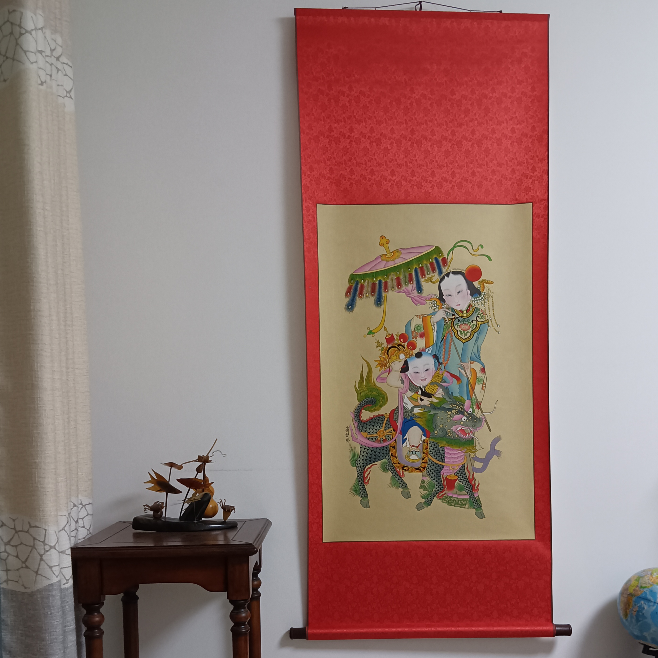 中国 杨柳青年画精品 掛け軸 タペストリー - 絵画