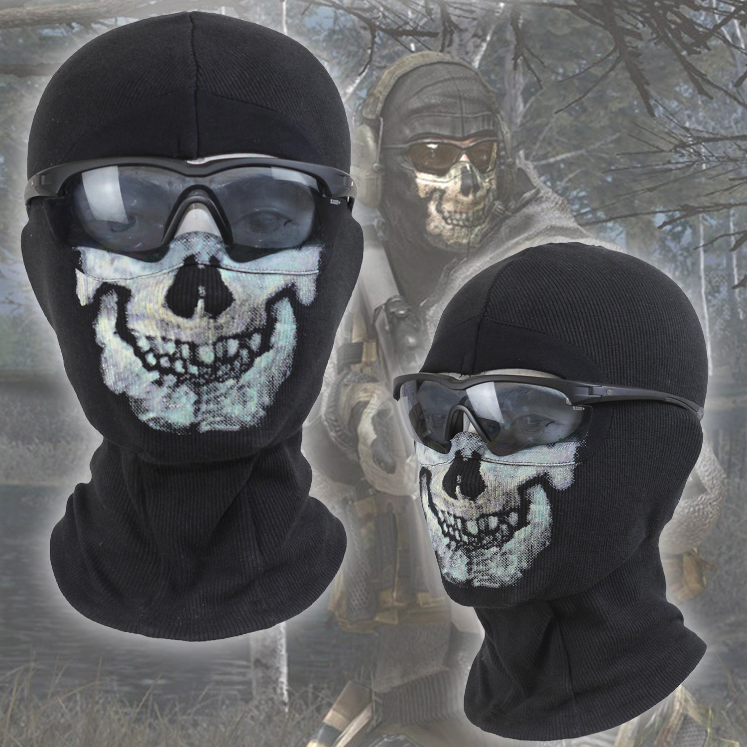 Ribbon Call of Duty 6 Ghost Simon Riley Headgear Hood Mask Mask Skeleton cosplay