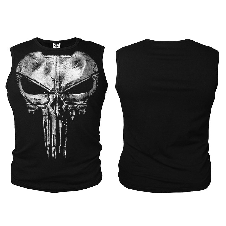Daredevil punisher chopping sleeve vest the punisher Frank Skeleton