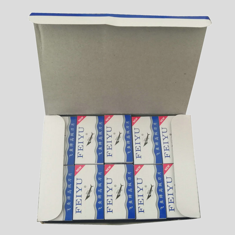 Free Shipping for 12 Boxes of Feiyu Carbon Steel Razor Blades, Double-Sided Manual Vegetable Grafting, Meat Processing Plant Shaving, Ceramic Blank