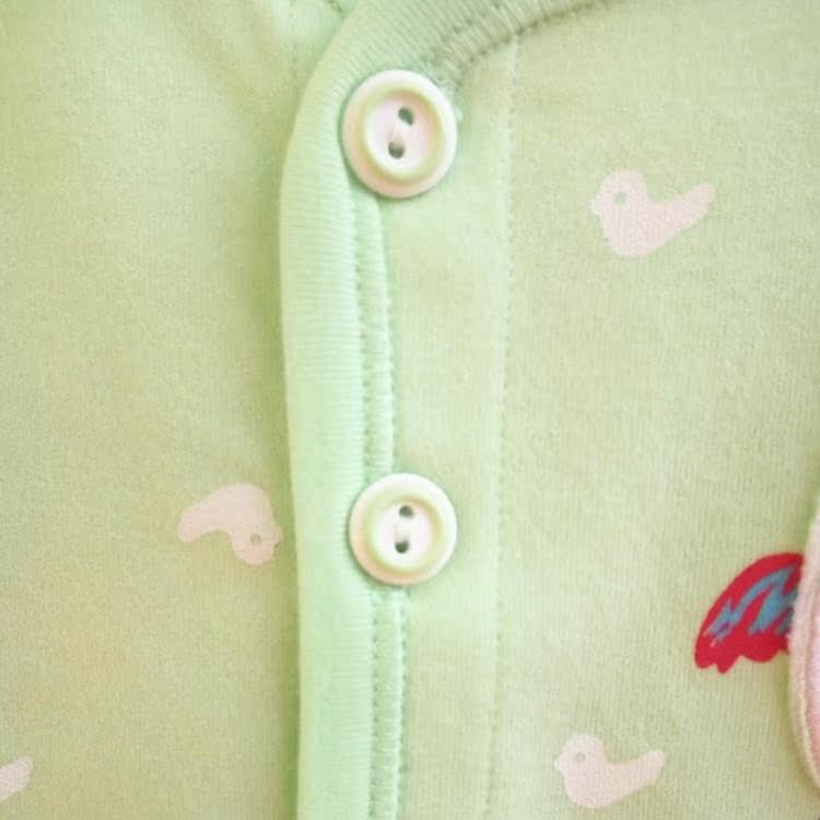 璇 Đồ lót trẻ em cotton chính hãng có hai nút áo len nam và nữ mùa thu áo trẻ em