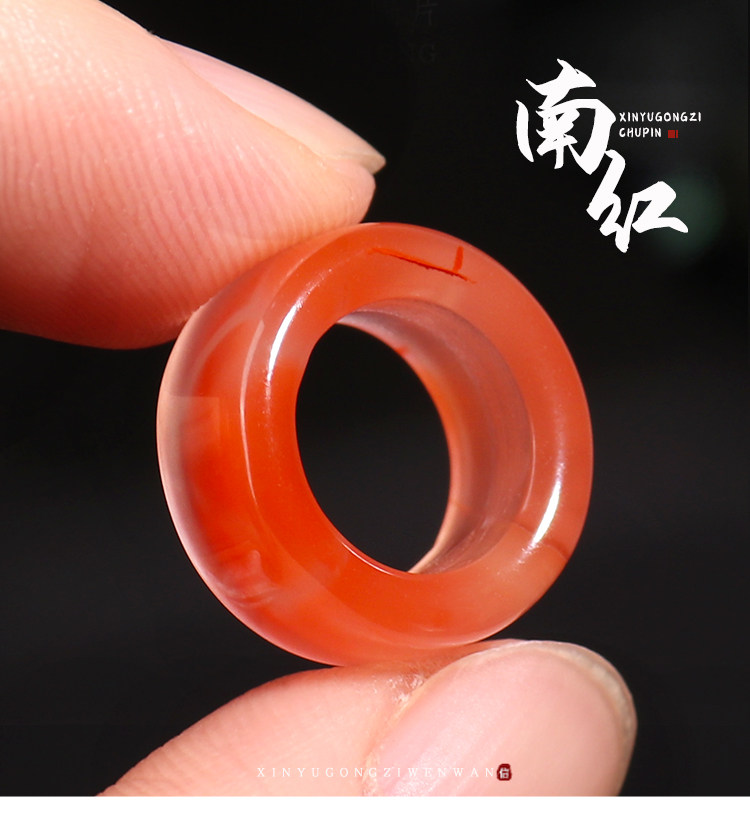 DIY аксессуары 天然凉山南红玛瑙素面直切跑环卡子文玩佛珠星月菩提项链diy配饰 Credibility of the son