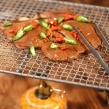 Титановый ремесленник на открытом воздухе еда чистая титана на гриле сетчатая сетчатая нога стент гриль на гриле на гриле на гриле дикий пикник