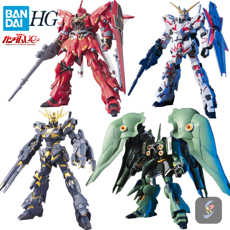 In Stock  Bandai Model Kit Hg Uc 1/144 Unicorn Shattari Banshee Gundam
