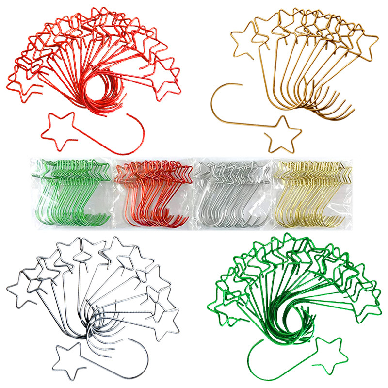 Star Christmas Hooks, Holiday Party Decoration Small Hooks, Christmas Tree Decoration Hooks, Spring Festival Lantern Hooks Star Christmas Hooks, Holiday Party Decoration Small Hooks, Christmas Tree Decoration Hooks, Spring Festival Lantern Hooks