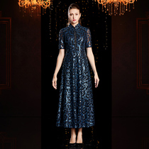 Evening dress 2021 Spring Summer new mother wedding banquet temperament foreign style happy mother-in-law wedding banquet dress dress dress female banquet