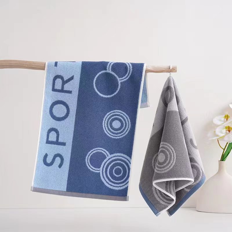 Pure Cotton Household 30*60 Medium-Sized Lint-Free Letter Face Towel Absorbent Towel Thickened Student Checkered Medium Towel