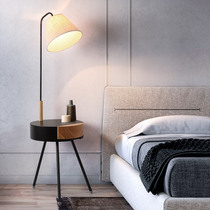 Nordic floor lamp simple modern living room shelf drawer sofa tea table lamp creative bedroom bed headstand lamp