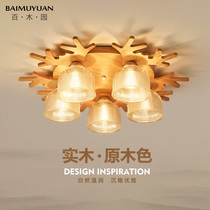 Nordic Living Room Lamp Brief About Modern Atmosphere Creative Wood Deer Corner Suction light Day style Childrens room Bedroom lamps