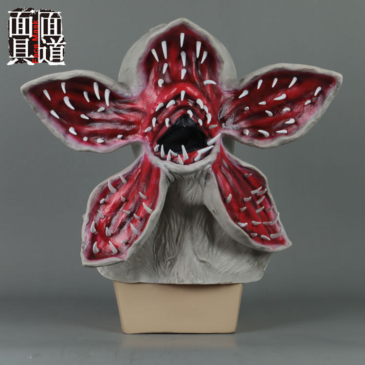 Stranger Things  Flower Headgear Mask Halloween Performance Funny Latex Mask Film and Television Peripheral Props