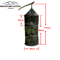 Folding drying net outdoor field camping tableware storage basket drying fish fruit vegetable pot dishes drying net