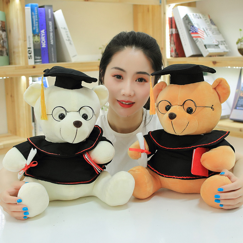 ドクターベアぬいぐるみ 卒業クマ人形 インターネットセレブ 博士の帽子をかぶった縫いぐるみ人形 大学記念品