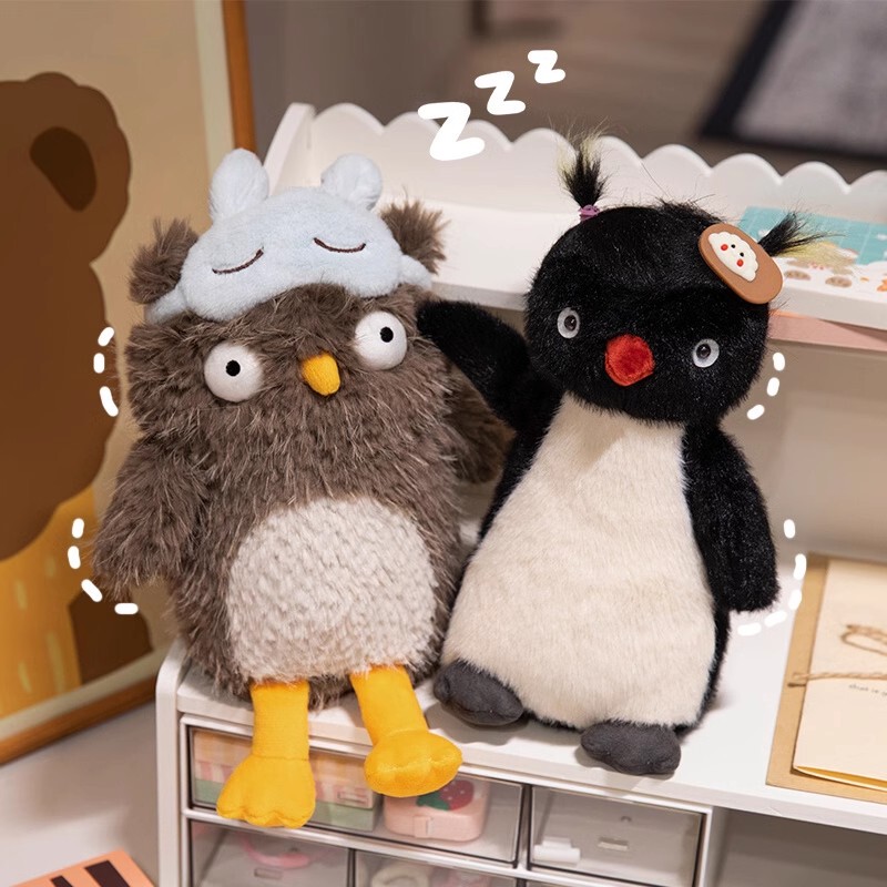 Eye Mask Sleeping Owl Plush Toy Ronnie Jumping Rock Afro Penguin Doll Birthday Gift