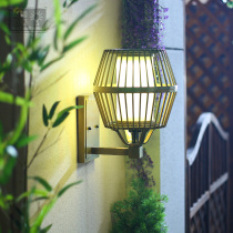 Solar wall lamp Balcony light Walkway light New Chinese exterior wall light Entrance light Outdoor garden light Waterproof garden light