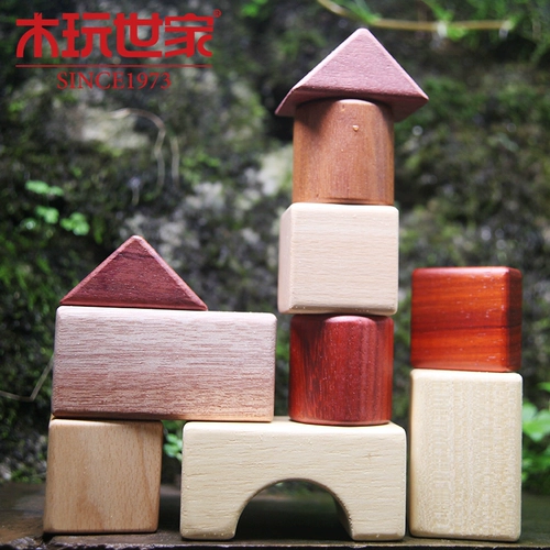 木玩世家 Деревянный конструктор, импортная деревянная игрушка, оригинальный цвет
