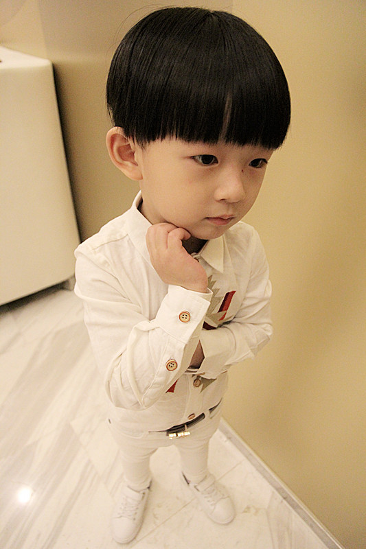 Chemise enfant à manche longue en lin - Ref 2083284 Image 12