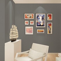 Dark gray wood store wallpaper Lighting store gray black and white gray medium light gray solid color vertical texture embossed clothing store wallpaper