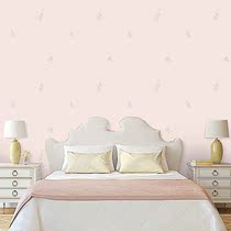 Household non-woven environmental protection formaldehyde-free wallpaper pastoral small broken pollen red light blue beige bedroom wallpaper