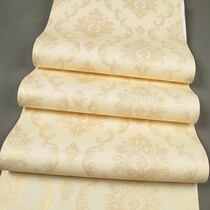 Blue-green non-woven home wallpaper elegant yellow fashion gray environmental protection formaldehyde-free living room bedroom European-style wallpaper