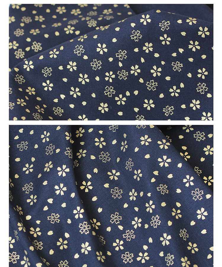 Sản phẩm mới Sakura bronzing vải cổ nhập khẩu vải cotton phụ nữ mang thai handmade DIY túi vải cotton và phụ kiện vải lanh chất cotton tàu