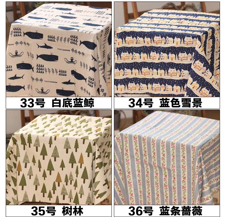 100 loại màu bông chất liệu linen DIY handmade khăn trải bàn sofa gối rèm vải nền vải