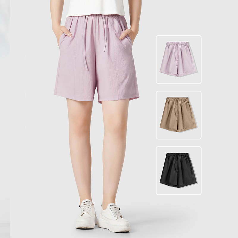 Ludao Shiwuji Wdx20010 Women's Shorts Women's Loose Breathable Linen A-Line Three-Quarter Pants