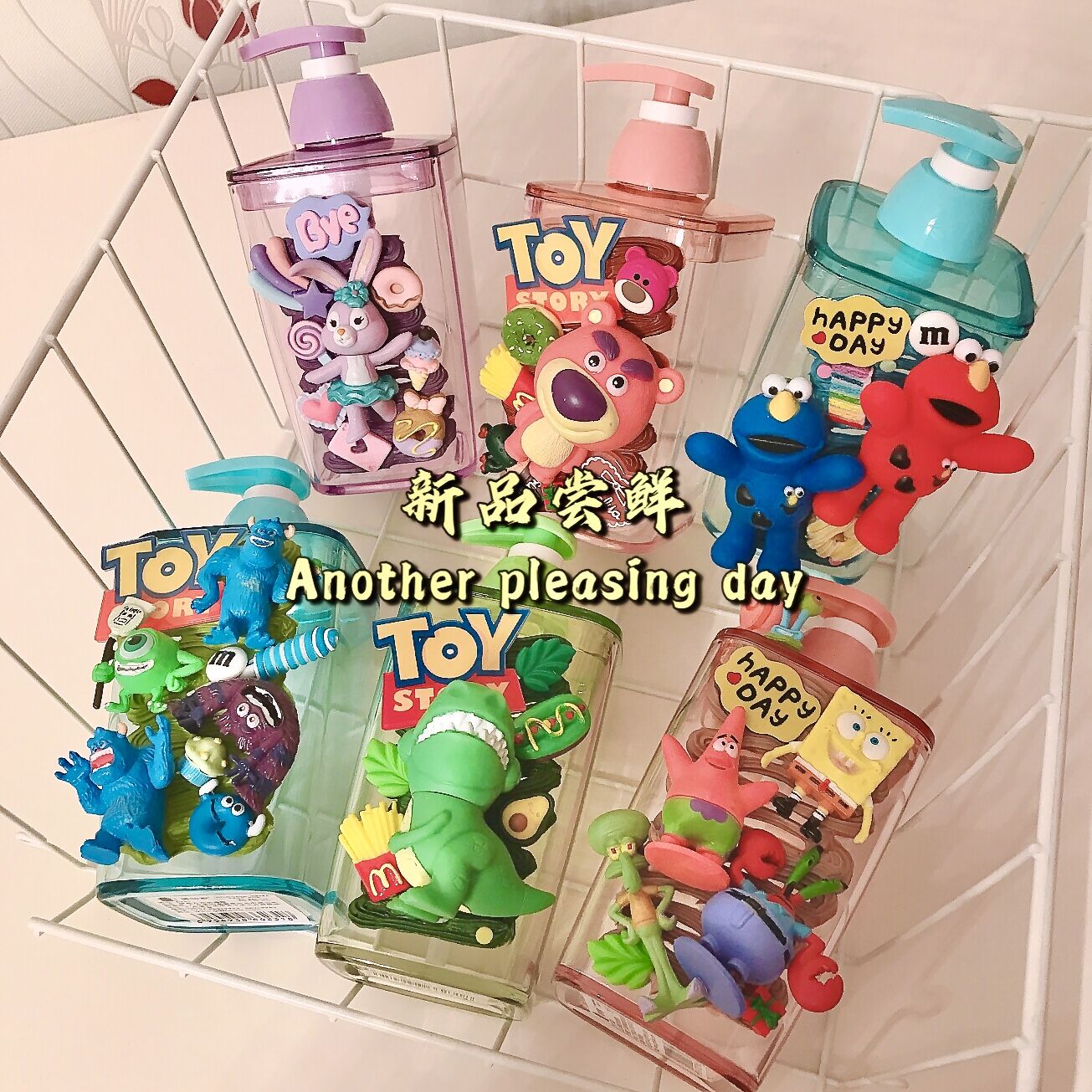 Play Total Teenage Cartoon Press Bottle Foaming Bottle Shampoo SHAMPOO BODY LOTION BODY LOTION WITH EMPTY BOTTLE COSMETIC BOTTLE