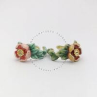 MaryLou designer French retro style five-petal flower opening ring