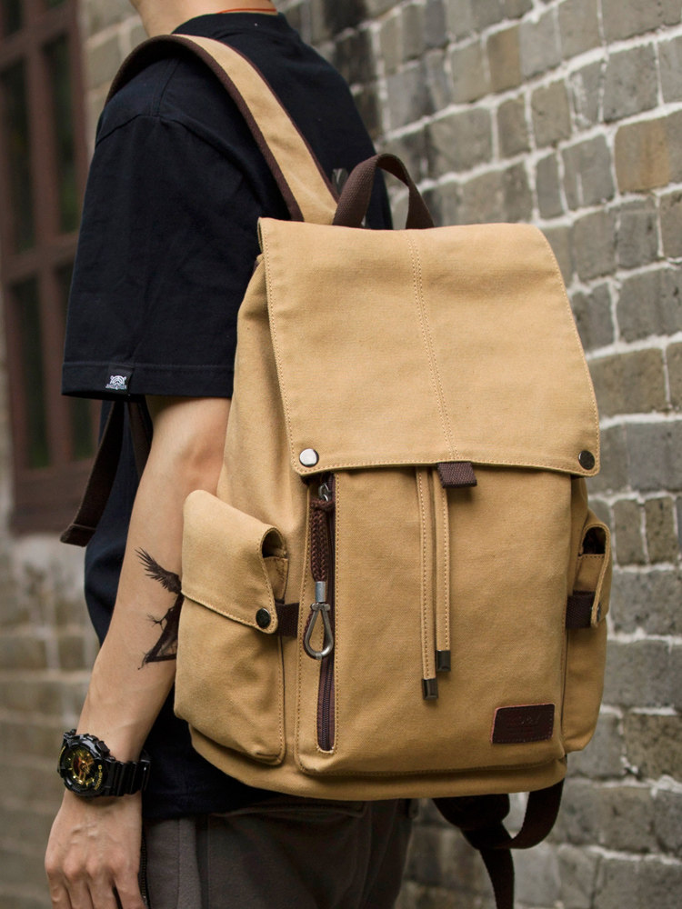 Retro Travel Rucksack Men's Backpack Fashion Trend Computer Bag High School College Students School Bag Casual Men's Bag