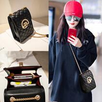 Counter 2021 three-layer small bag New Korean version of tide mini mobile phone bag Lingge packed small fragrance soft leather shoulder bag womens bag