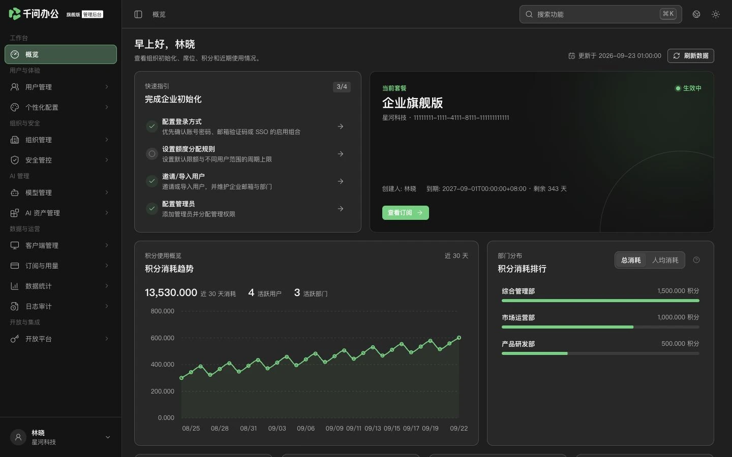 QwenWork 产品界面