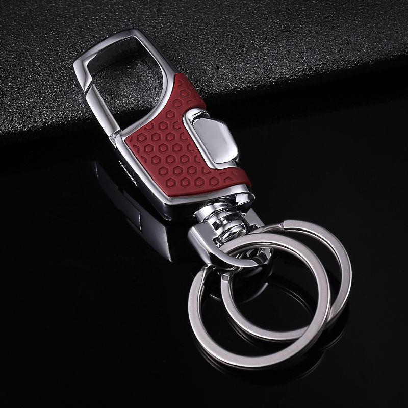 One-Touch Open Creative Button New Style Keychain Car Waist Clip Stainless Steel Clip Men's High-End Key Ring