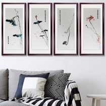 Ingenious Su embroidery Four Screens of Lotus embroidery silk one to three silk embroidery collection treasures purely handmade study room