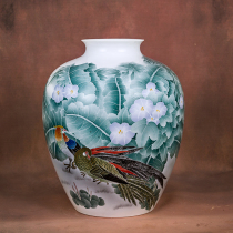 Collectible ceramic vases master hand-painted living room flower arrangement beautiful decoration entrance study light luxury home furnishings