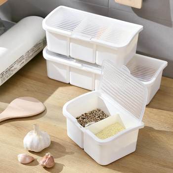 Seasoning box household kitchen seasoning can combination set integrated multi-pack salt msg pepper storage seasoning seasoning bottle