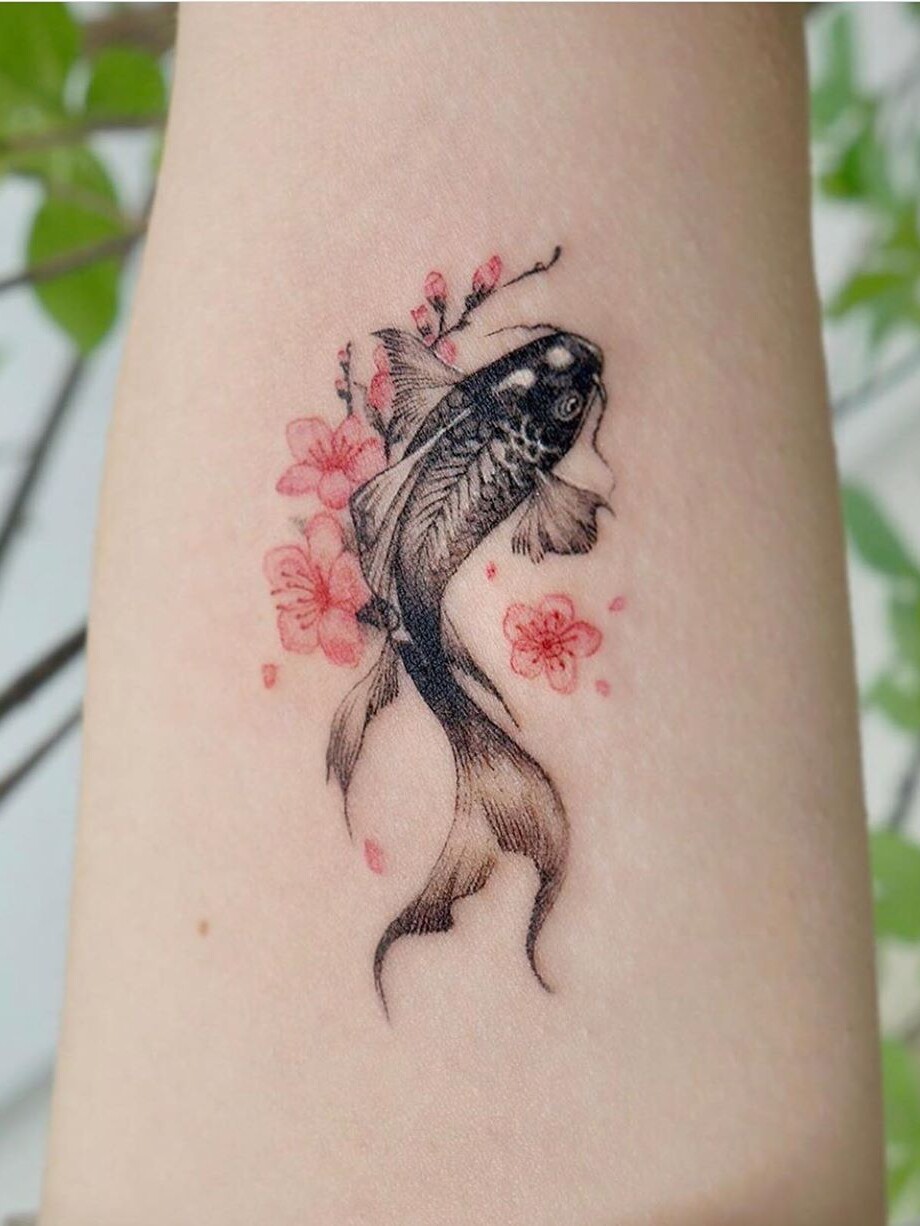 新款中国风彩色鲤鱼纹身贴防水持久？8元能get永久刺青体验？_身体彩妆_淘宝美妆网