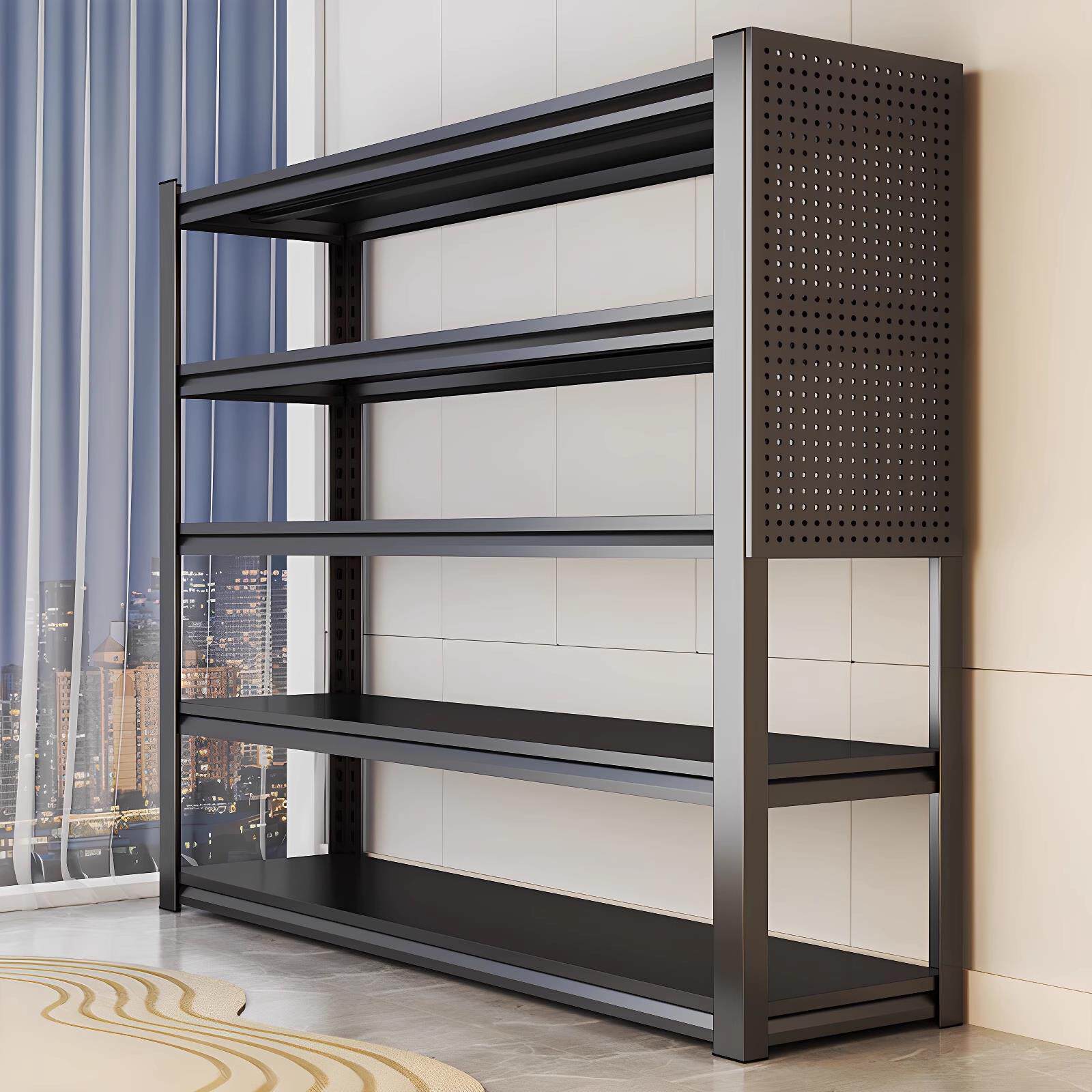 Household hole board shelves floor-standing storage racks multi-layer balcony warehouse debris storage shelves commercial supermarket display