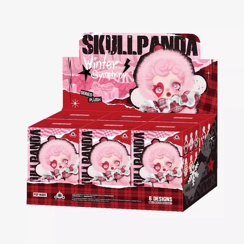 泡泡玛特SKULLPANDA冬日乐章SP盲盒搪胶脸挂件公仔