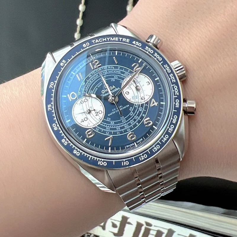 Complete Set of 98 New Omega New Model 9908 Movement Speedmaster Series Manual Mechanical Men's Watch 43mm