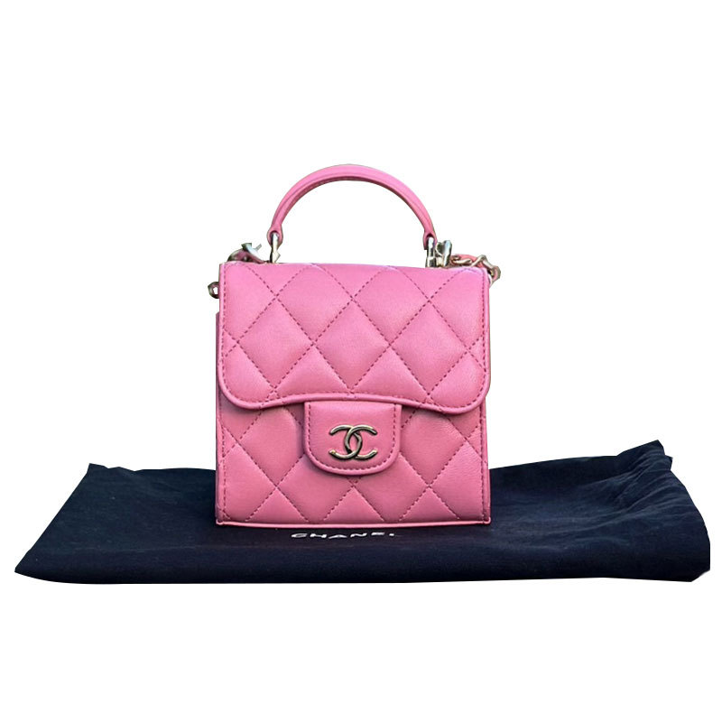 【99 New】Chanel 23P Trendy Small Handbag Lambskin Chip Model Genuine Women's Handbag