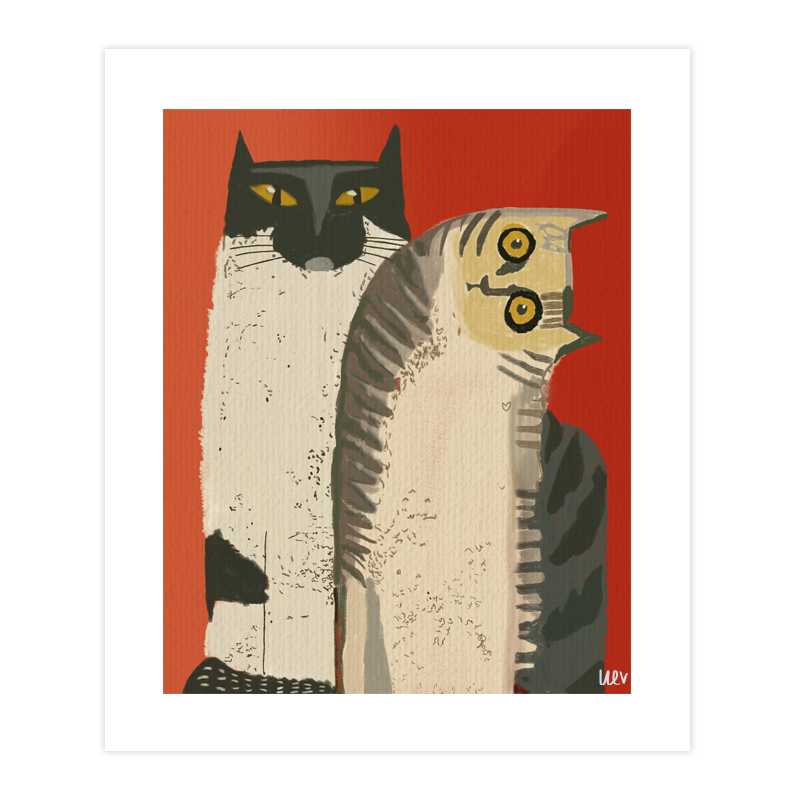 (New ex-gratia pick-up) trendy artist We v (gaze of cat's gaze) sign up for a limited edition painting-Taobao