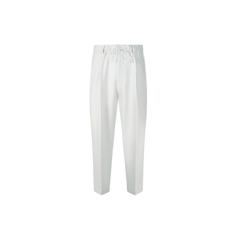 Y-3 SS22 纯色中腰压褶宽松直筒休闲裤 男款 秋季 浅灰色