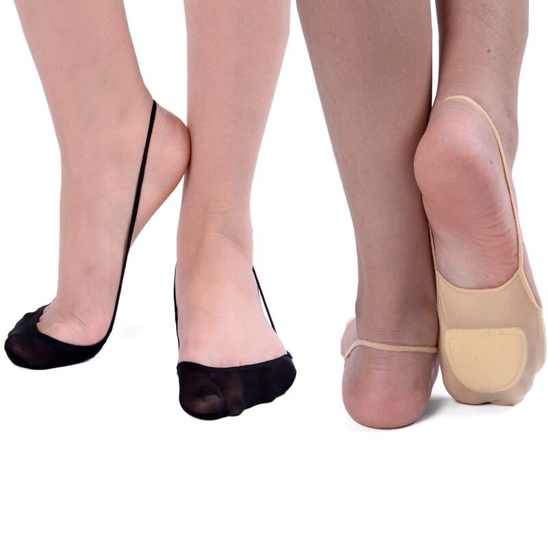 Women's Foot Cushioning Socks, Ultra-Low Cut Lining Socks with Straps, Invisible Padding, Half Socks, Half Ankle Socks, Strap Socks