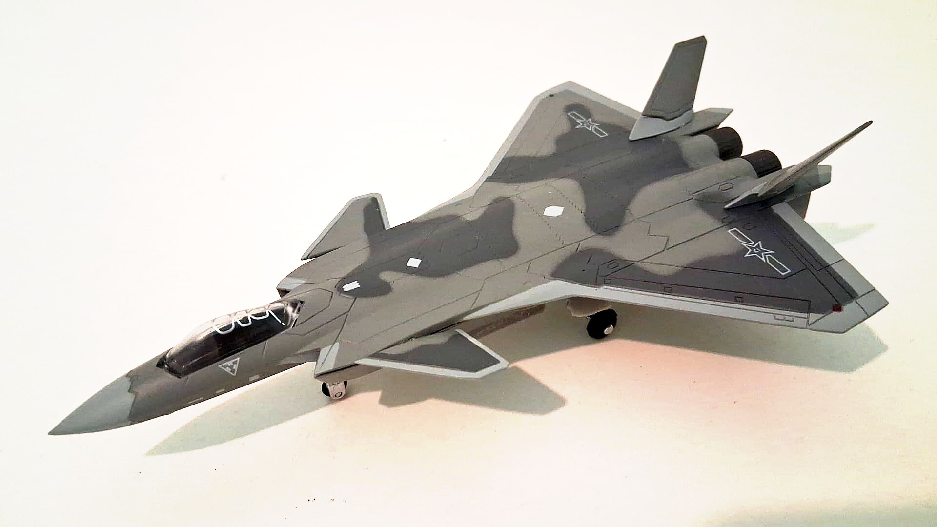 1：144/100歼36飞机模型J50战斗机中国新型六代战机银杏叶成品-淘宝网