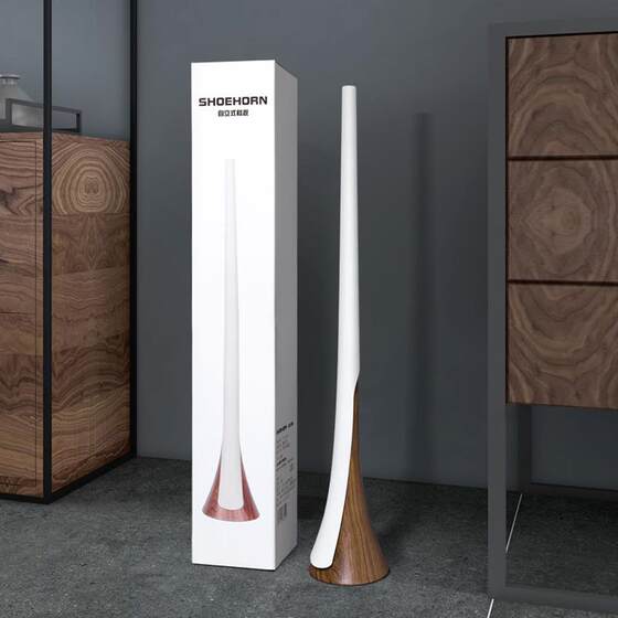 Jixu Wood Grain High-End Self-Standing Shoehorn for Home Use, Extra-Long Shoe Helper, Special Shoe-Wearing Tool for the Elderly and Pregnant Women